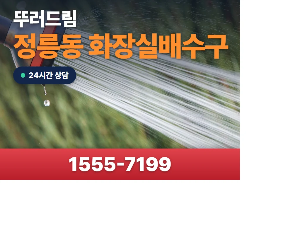 정릉동 화장실배수구 현장